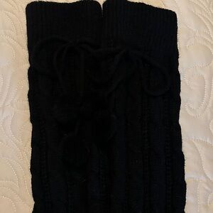 Black Knit Leg Warmers